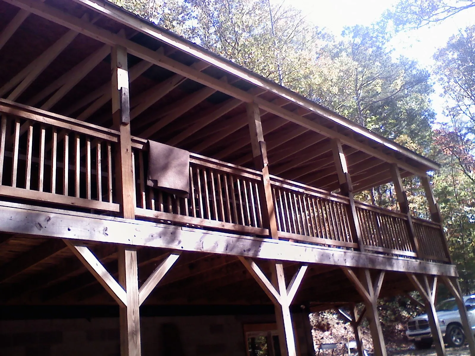 Timber framing under a new elevated porch and deck — Roof Leak Repair in Old Bethpage by Roofing Brothers